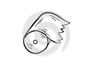 Tissue doodle icon vector simple