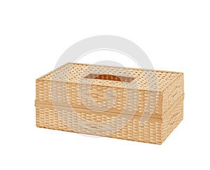 Tissue paper box on white background