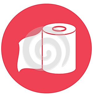 Tissue Roll Isolate Vector Icon Editable
