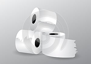 illustration of white roll paper isolated