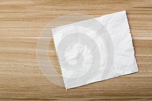 Tissue On The Wooden Table