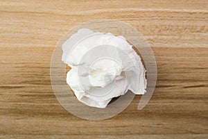 Tissue On The Wooden Table