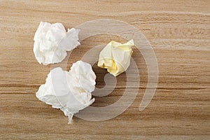 Tissue On The Wooden Table