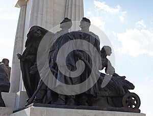 Tisza Istvan statue closeup at Parliament Building Budapest Hung