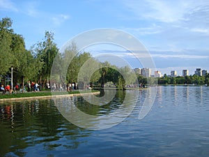 Titan park in Bucharest in summer day