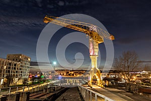 Titan yellow crane on Island of Nantes