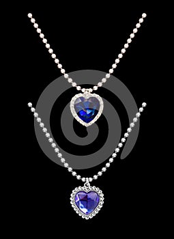 Titanic Bllue Diamond Necklace photo