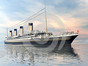 Titanic ship - 3D render