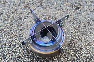Titanium alcohol burner