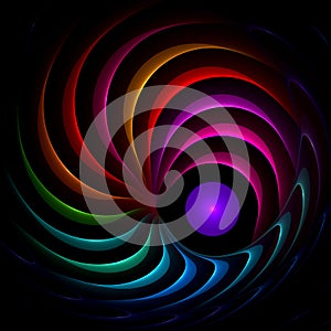 Titanium rainbow spiral photo