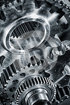 Titanium and steel aerospace gears photo