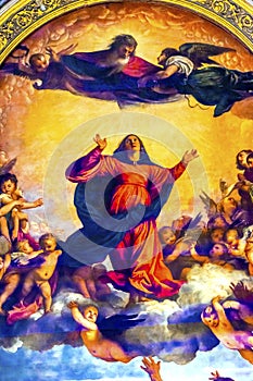 Titian Assumption Mary Painting Santa Maria Gloriosa de Frari Ch photo