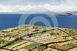 Titicaca lake, Bolivia, Isla del Sol landscape