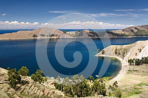 Titicaca lake, Bolivia, Isla del Sol landscape