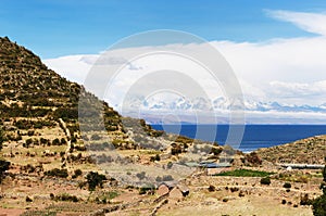 Titicaca lake, Bolivia, Isla del Sol landscape