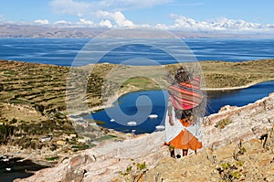 Titicaca lake, Bolivia, Isla del Sol landscape