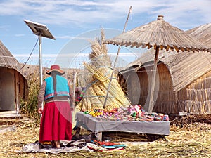 Titicaca Lake, floating islands of Uros, Peru