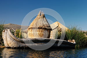 Titicaca lake, Peru, floating islands Uros photo