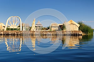 Titicaca lake, Peru, floating islands Uros photo