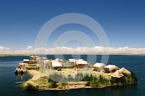 Titicaca lake, Peru, floating islands Uros