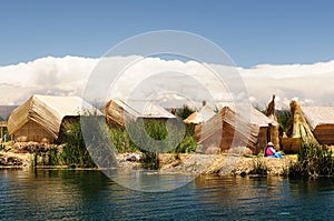 Titicaca lake, Peru, floating islands Uros photo