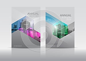 Title: Annual report cover brochure flyer design template.