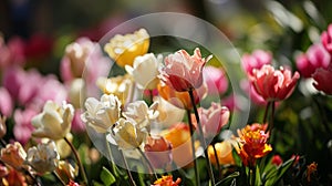 Imbibe the lively atmosphere of spring by capturing the vibrant colors of blossoming flowers.