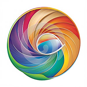 Title: Dynamic Circular Logo Designs: Bold and Colorful Illustrations