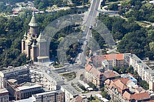 Aerial view over Timisoara