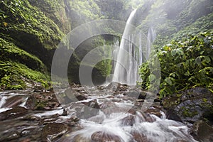Tiu Kelep waterfall near Rinjani, Senaru, Lombok, Indonesia, Southeast Asia