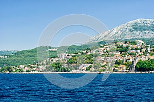 Tivat. Adriatic landscape - sea and mountain