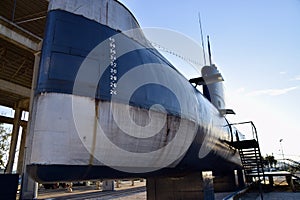 Tivat, Montenegro, March 5, 2020. Submarines at The Maritime Heritage Museum in Tivat.