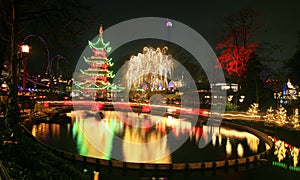 Tivoli Garden at night of New Year