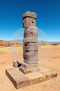 Tiwanaku Ponce Monolith Statue, Bolivia