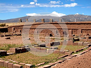 Tiwanaku ruins in Bolivia, South America