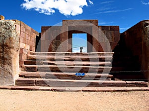 Tiwanaku ruins in Bolivia, South America