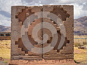 Tiwanaku Tiahuanaco, Pre-Columbian archaeological site, Bolivia, Chacana photo