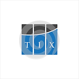 TIX letter logo design on white background. TIX creative initials letter logo concept. TIX letter design