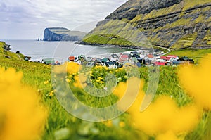 Tjornuvik Village, Located On The Faroe Islands, Streymoy