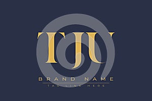 TJU abstract letter logo design