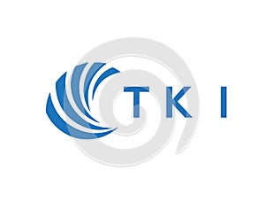 TKI letter logo design on white background. TKI creative circle letter logo