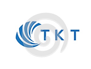 TKT letter logo design on white background. TKT creative circle letter logo