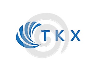 TKX letter logo design on white background. TKX creative circle letter logo