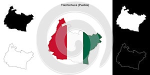 Tlachichuca outline map