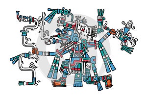 Tlaloc, Aztec god of lightning, rain, earthquake, fertility and water