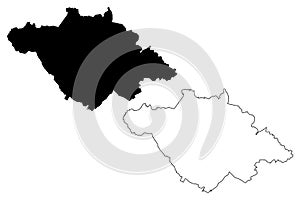 Tlaxcala map vector photo