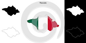 Tlaxcala outline map