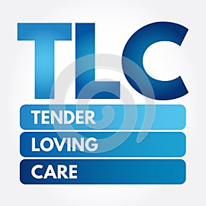 TLC - Tender Loving Care acronym