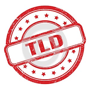 TLD red round stamp