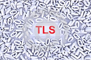 TLS concept binary code 3D photo
